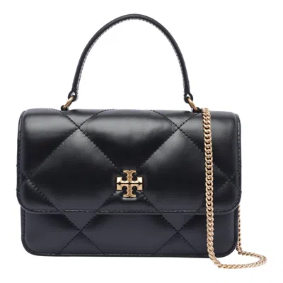 Tory Burch Mini Kira Diamond Quilted Handbag In Black
