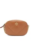 Tory Burch Quilted-pattern Chain-strap Mini Bag In Brown