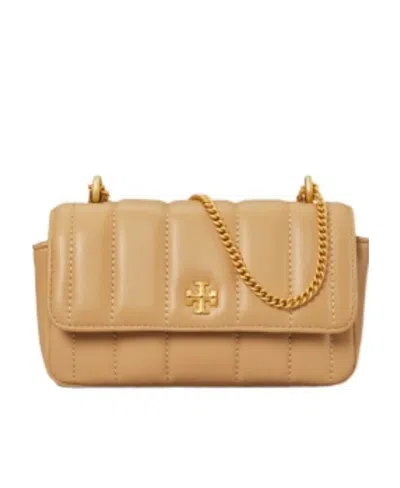Tory Burch Mini Kira Quilted Shoulder Bag In Nude