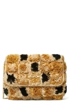 Tory Burch Mini Kira Raffia Rosette Crossbody Bag In Multi