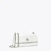 Tory Burch Mini Kira Turnlock Shoulder Bag In White