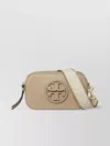 Tory Burch Mini Leather Camera Bag With Adjustable Strap In Brown