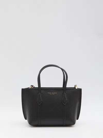 Tory Burch Mini Leather Tote Handbag In Black