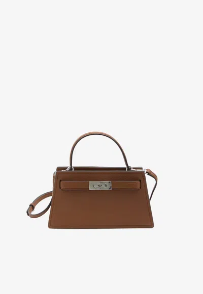 Tory Burch Mini Lee Radziwill Bag In Brown