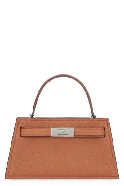 Tory Burch Mini Lee Radziwill Bag In Leather In Brown
