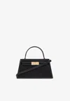 Tory Burch Mini Lee Radziwill Top Handle Bag In Black