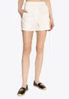 Tory Burch Contrast-stitching Shorts In White