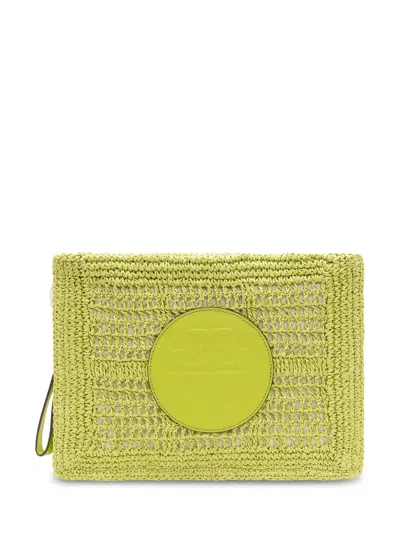 Tory Burch Mini Logo Pochette Handbag In Citrus Green