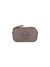 Tory Burch Textured Finish Crossbody Bags With Adjustable Strap And Tassel Detail