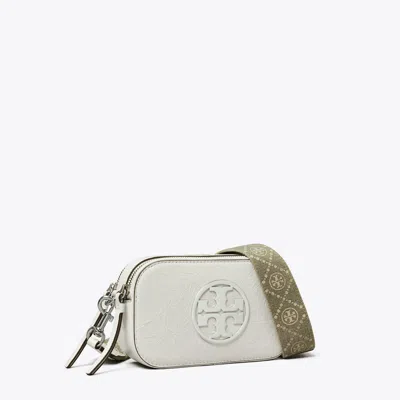 Tory Burch Mini Miller Crinkle Crossbody Bag In Blanc