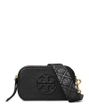 Tory Burch Miller Mini Zip Leather Crossbody Bag In Black/gold