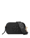 Tory Burch Logo Adjustable Strap Crossbody Bag In Black