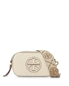 Tory Burch Miller Mini Leather Crossbody Bag In New Ivory/silver