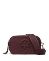 Tory Burch Miller Mini Zip Leather Crossbody Bag In Red