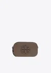Tory Burch Mini Miller Grained Leather Crossbody Bag In Brown