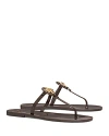 Tory Burch Mini Miller Jelly Flat Thong Sandals In Coco/gold
