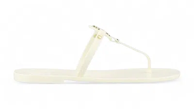 Pre-owned Tory Burch Mini Miller Jelly Sandal (women's) Sneakers In Ivory In White