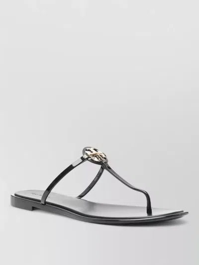 Tory Burch Mini Miller Jelly Sandals Flat Sole In Black