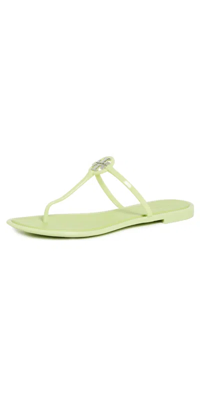 Tory Burch Mini Miller Jelly Sandals Garden Mint/silver In Green