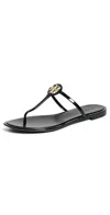 Tory Burch Mini Miller Jelly Sandals Perfect Black/ Gold