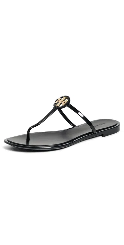 Tory Burch Mini Miller Jelly Sandals Perfect Black/ Gold