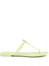 Tory Burch Mini Miller Jelly Slides In Green