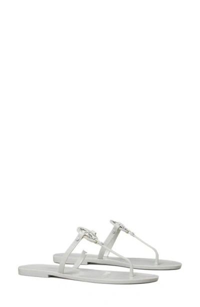 Tory Burch Mini Miller Jelly Sandal In Feather Gray/silver