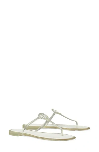 Tory Burch Mini Miller Jelly Thong Sandal In Green