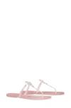 Tory Burch Mini Miller Jelly Thong Sandal In Pink Love/silver