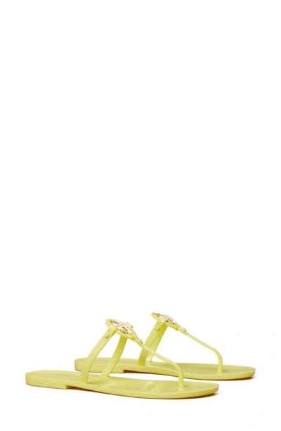 Tory Burch Mini Miller Jelly Thong Sandal In Yellow Pear