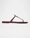 Tory Burch Mini Miller Jelly Thong Sandals In Burgundy