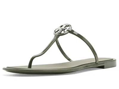 Tory Burch Mini Miller Jelly Women's Sandals New Leccio/silver: 5 M In Green