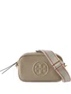 Tory Burch Mini Miller Leather Cross Body Bag In Neutral