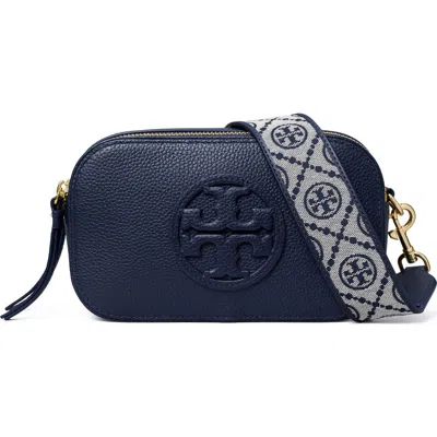 Tory Burch Mini Miller Leather Crossbody Bag In Tory Navy