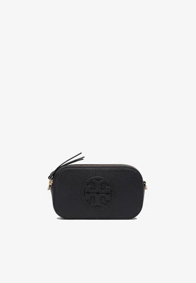 Tory Burch Mini Miller Leather Crossbody Bag In Black