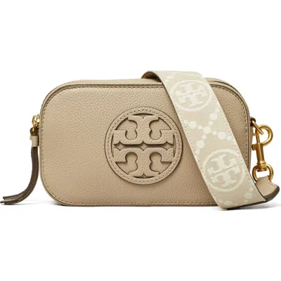 Tory Burch Mini Miller Leather Crossbody Bag In Fresh Clay