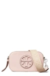 Tory Burch Mini Miller Leather Crossbody Bag In Fresh Clay