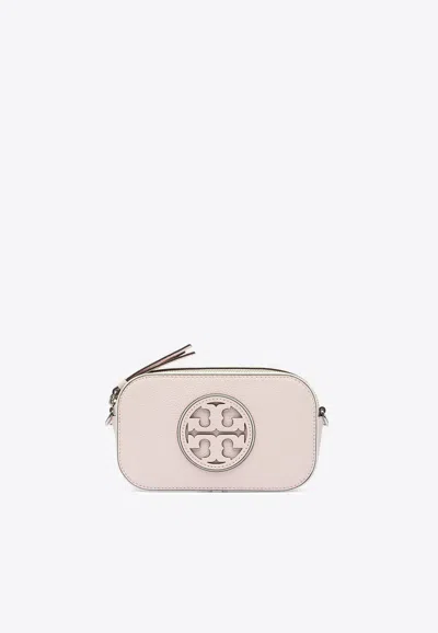Tory Burch Mini Miller Leather Crossbody Bag In Pink