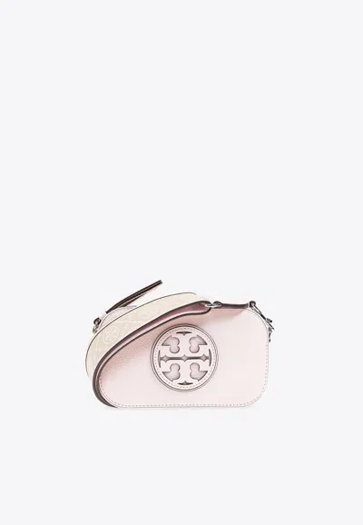 Tory Burch Mini Miller Leather Crossbody Bag In Pink