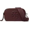 Tory Burch Miller Mini Zip Leather Crossbody Bag In Red