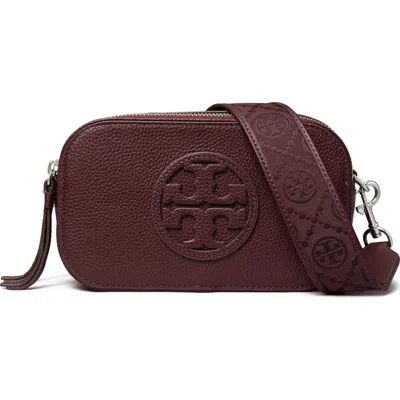 Tory Burch Mini Miller Leather Crossbody Bag In Red