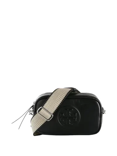 Tory Burch Mini Miller Logo-embossed Crossbody Bag In Black