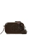 Tory Burch Mini Miller Monogram Leather Crossbody Bag In Brown