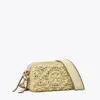 Tory Burch Mini Miller Raffia Crossbody Bag In Brown