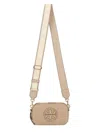 Tory Burch Mini Leather Camera Bag With Adjustable Strap In Neutral