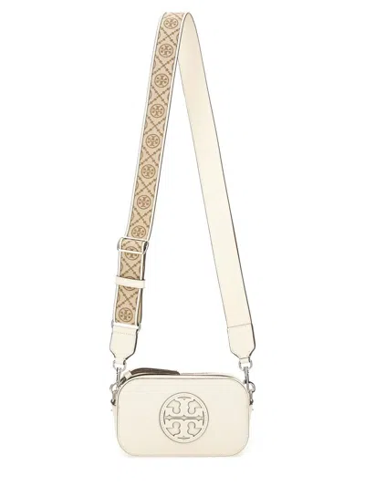 Tory Burch Miller Ivory Leather Mini Crossbody Bag In White