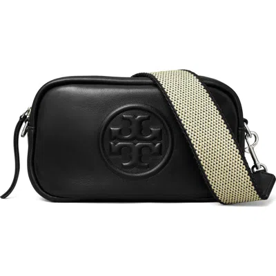 Tory Burch Mini Miller Soft Leather Crossbody Bag In Black