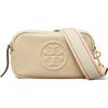 Tory Burch Mini Miller Soft Leather Crossbody Bag In Neutral