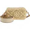 Tory Burch Mini Miller T Monogram Raffia Crossbody Bag