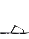 Tory Burch Mini Miller Jelly Thong Sandals In Black
